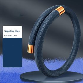 1PCS Aromatherapy Bracelet for Women & Men - Natural Essential Oil Diffuser Jewelry, Long-Lasting Scent (Color: Blue)