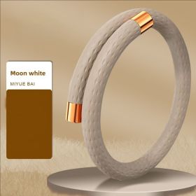 1PCS Aromatherapy Bracelet for Women & Men - Natural Essential Oil Diffuser Jewelry, Long-Lasting Scent (Color: Beige)